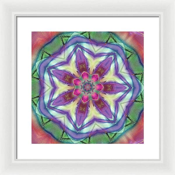 Center Rose Mandala - Framed Print