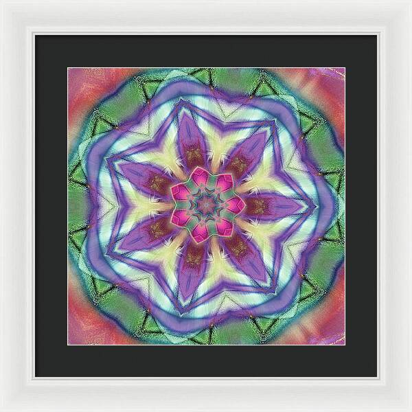 Center Rose Mandala - Framed Print