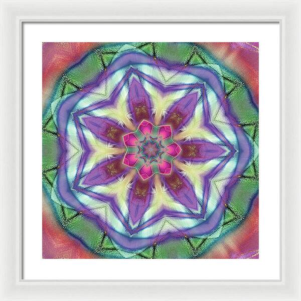 Center Rose Mandala - Framed Print