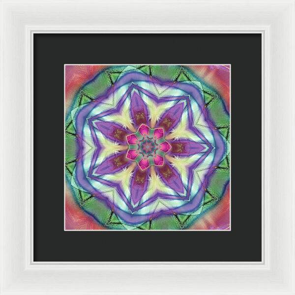 Center Rose Mandala - Framed Print