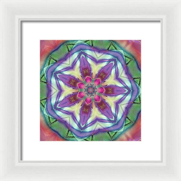 Center Rose Mandala - Framed Print