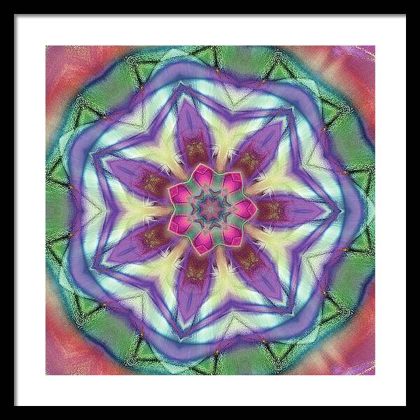 Center Rose Mandala - Framed Print