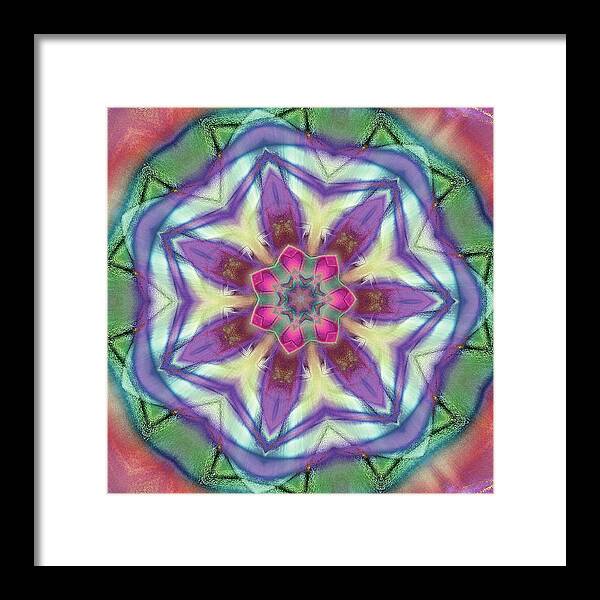 Center Rose Mandala - Framed Print