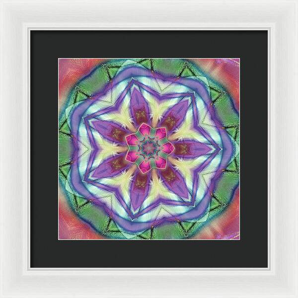 Center Rose Mandala - Framed Print