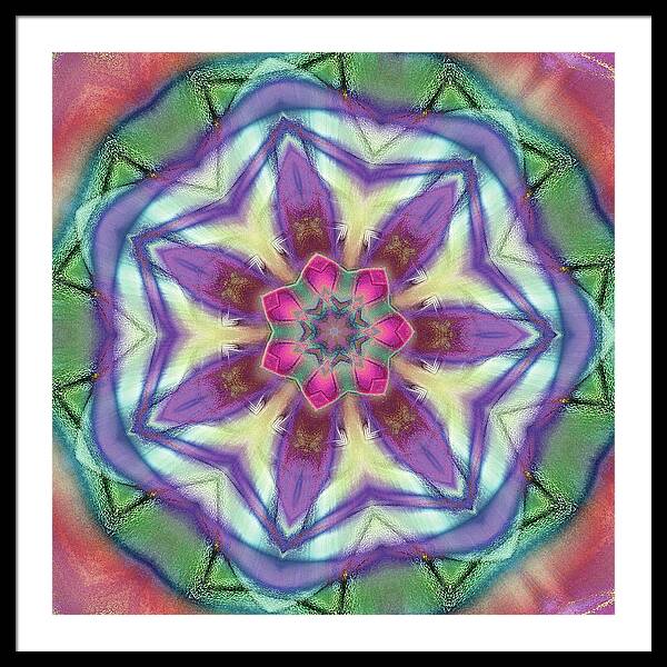 Center Rose Mandala - Framed Print