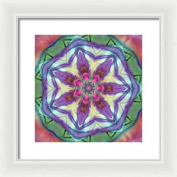 Center Rose Mandala - Framed Print