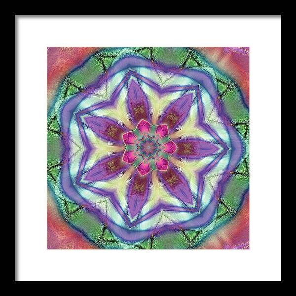 Center Rose Mandala - Framed Print