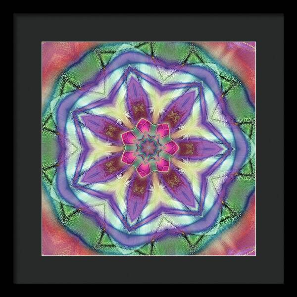 Center Rose Mandala - Framed Print
