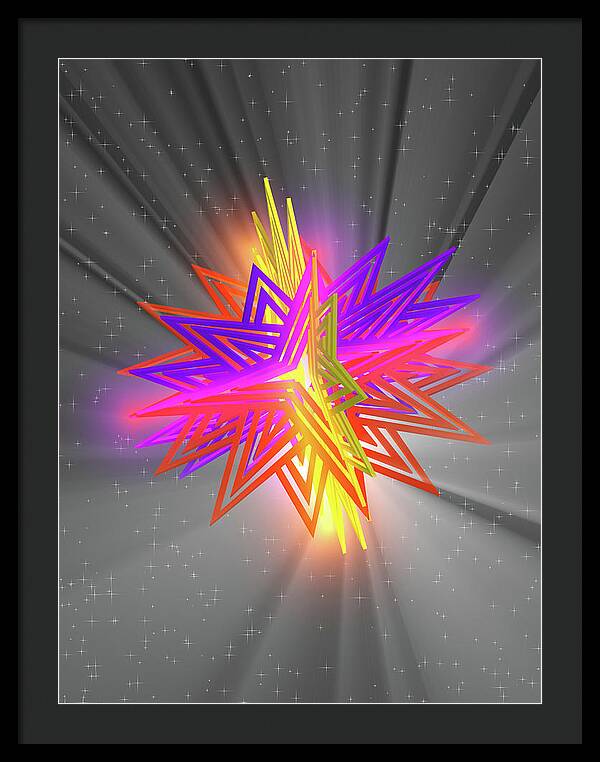 D Star - Framed Print