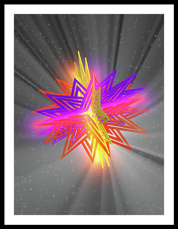 D Star - Framed Print