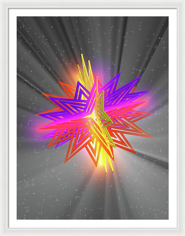 D Star - Framed Print