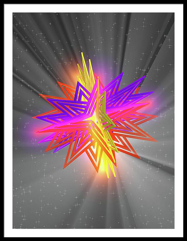 D Star - Framed Print