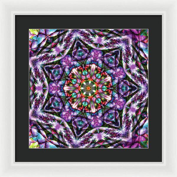 Rose of Sharon Mandala - Framed Print