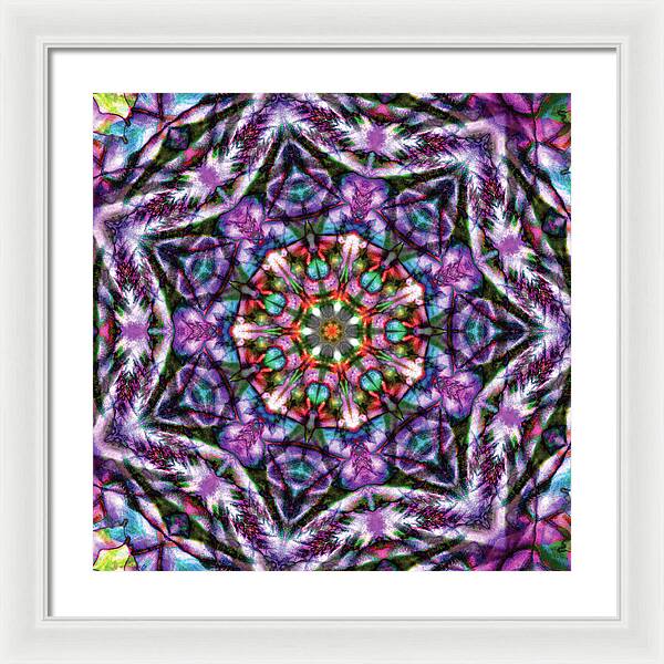Rose of Sharon Mandala - Framed Print