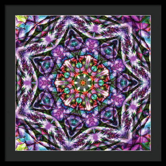 Rose of Sharon Mandala - Framed Print