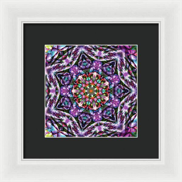 Rose of Sharon Mandala - Framed Print