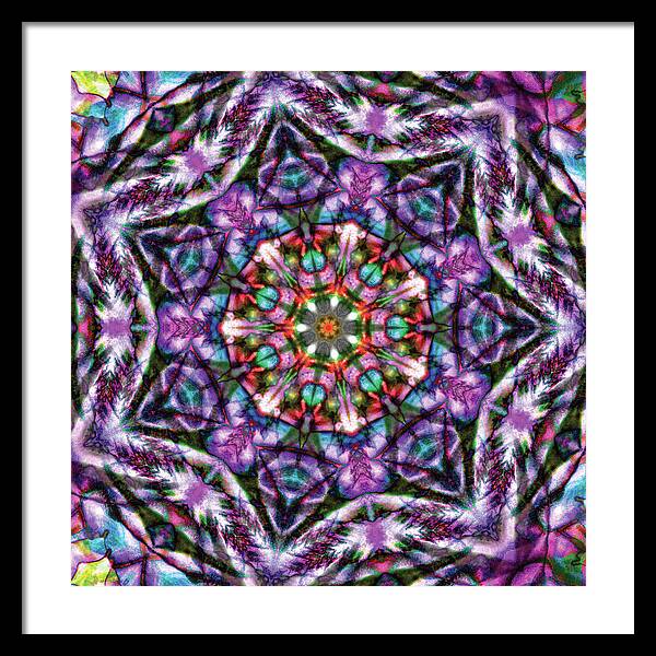 Rose of Sharon Mandala - Framed Print