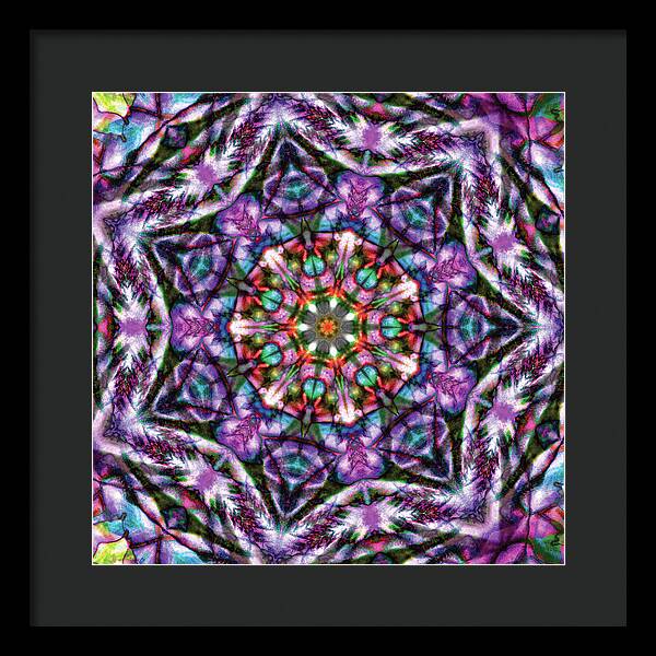 Rose of Sharon Mandala - Framed Print