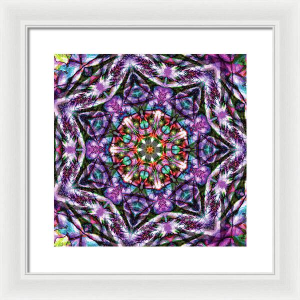 Rose of Sharon Mandala - Framed Print