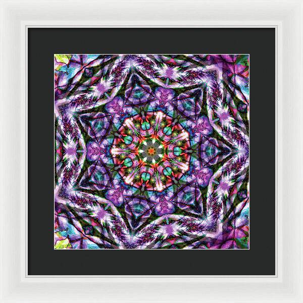 Rose of Sharon Mandala - Framed Print