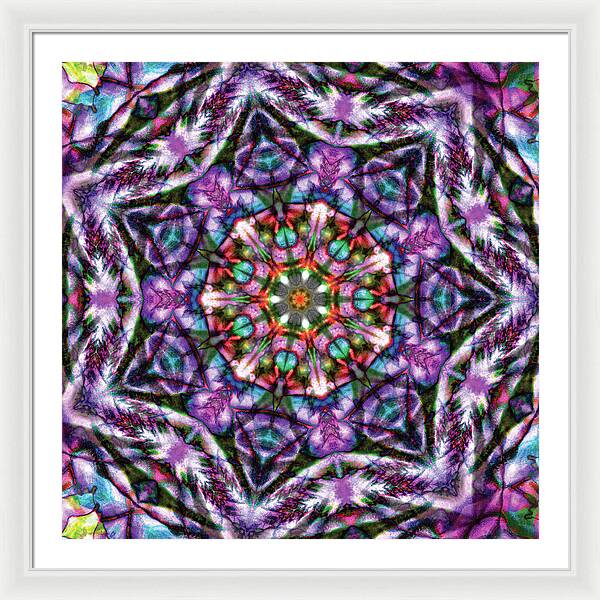 Rose of Sharon Mandala - Framed Print