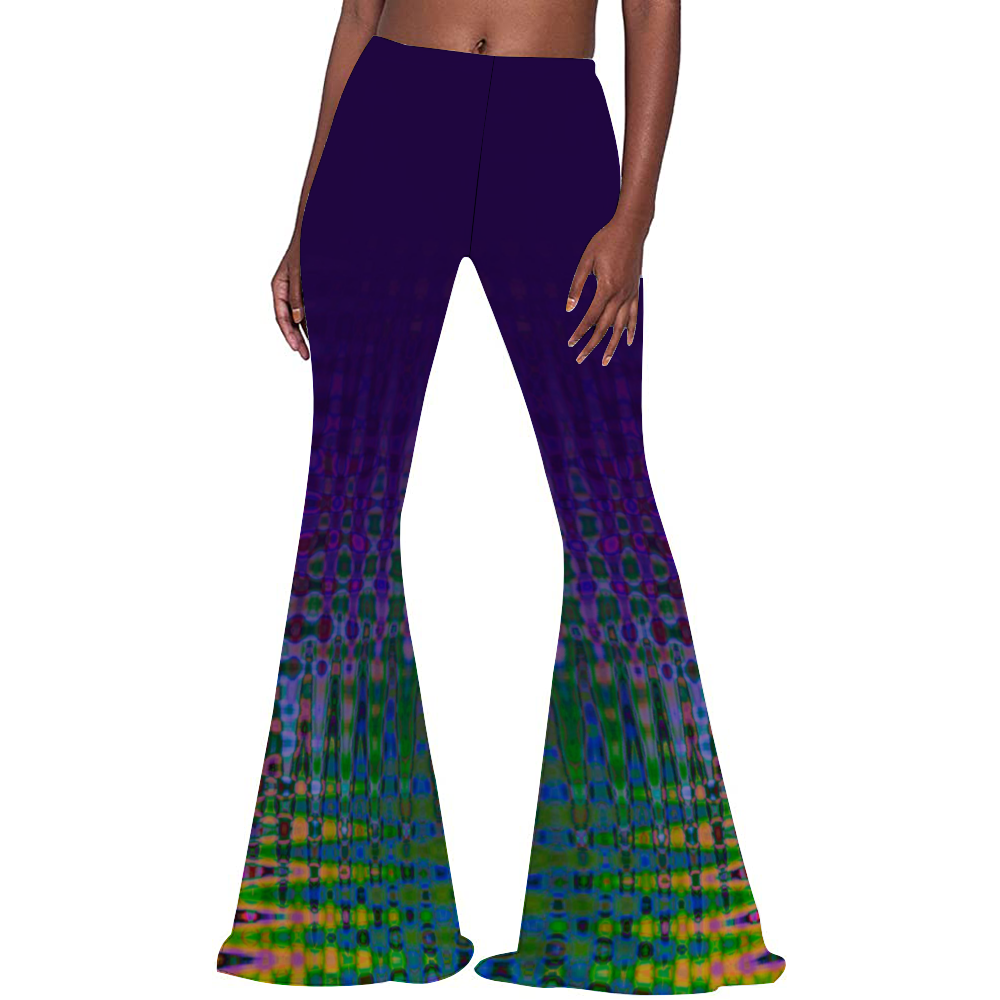 Green Waves Bell Bottoms
