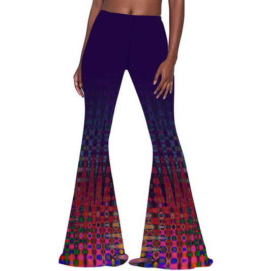 Red Waves Bell Bottoms