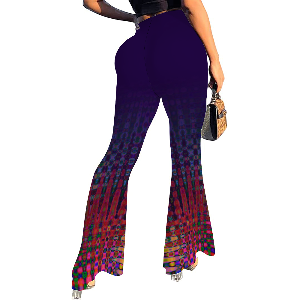 Red Waves Bell Bottoms