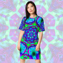 Load image into Gallery viewer, Emerald Lagoon T-shirt dress