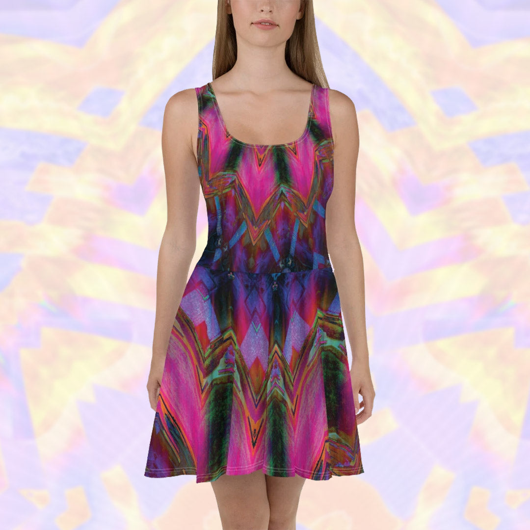 Roma Swirls Skater Dress