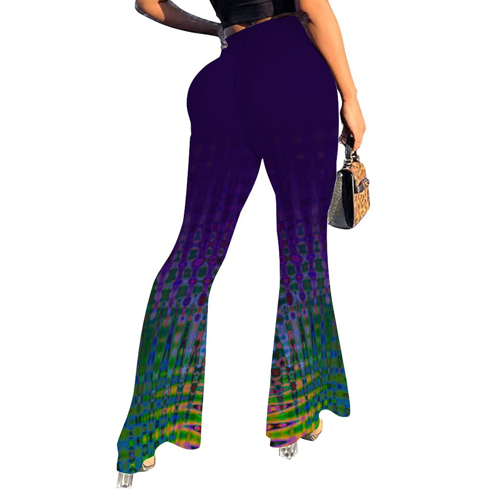 Green Waves Bell Bottoms
