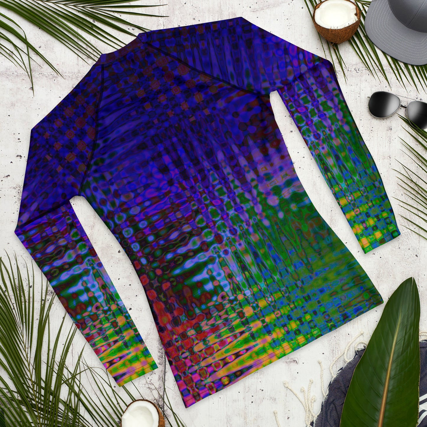 Purple Waves Rash Guard