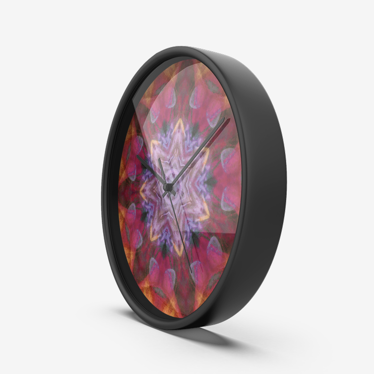 Peach Poppy Wall Clock