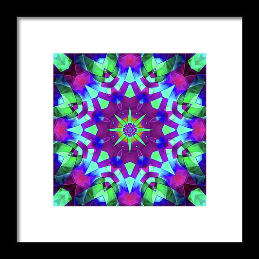 Emerald Starflake - Framed Print