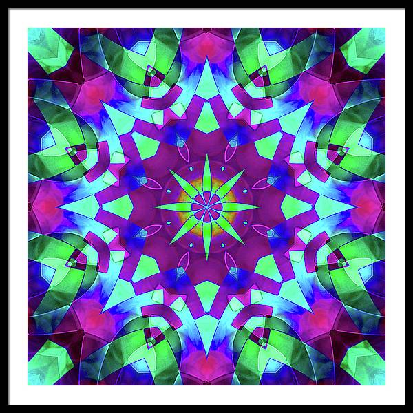 Emerald Starflake - Framed Print