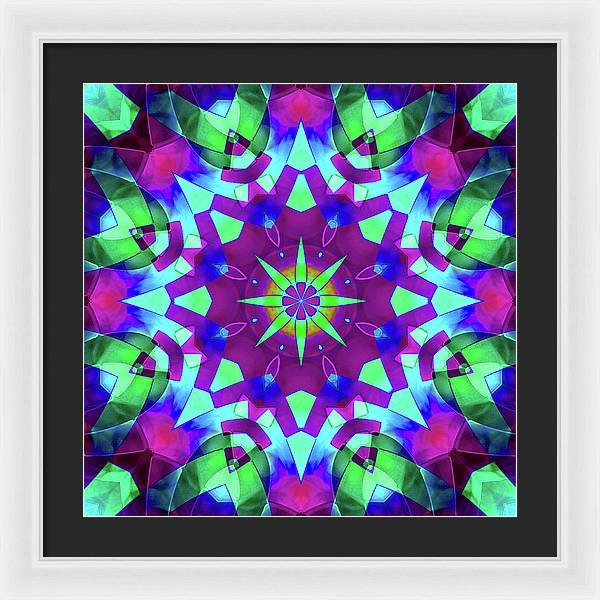 Emerald Starflake - Framed Print