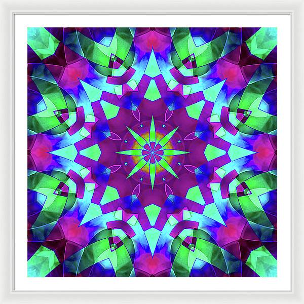 Emerald Starflake - Framed Print