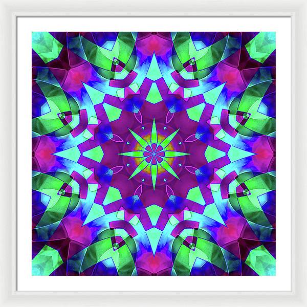 Emerald Starflake - Framed Print