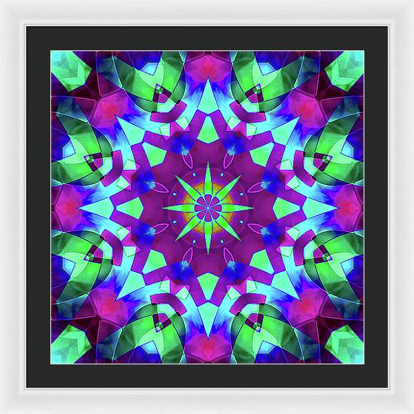 Emerald Starflake - Framed Print