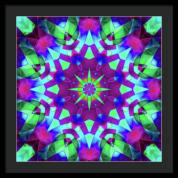 Emerald Starflake - Framed Print