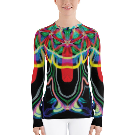 Red Petals Women's Rash Guard