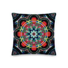 Load image into Gallery viewer, Red Petals Mandala Pillow