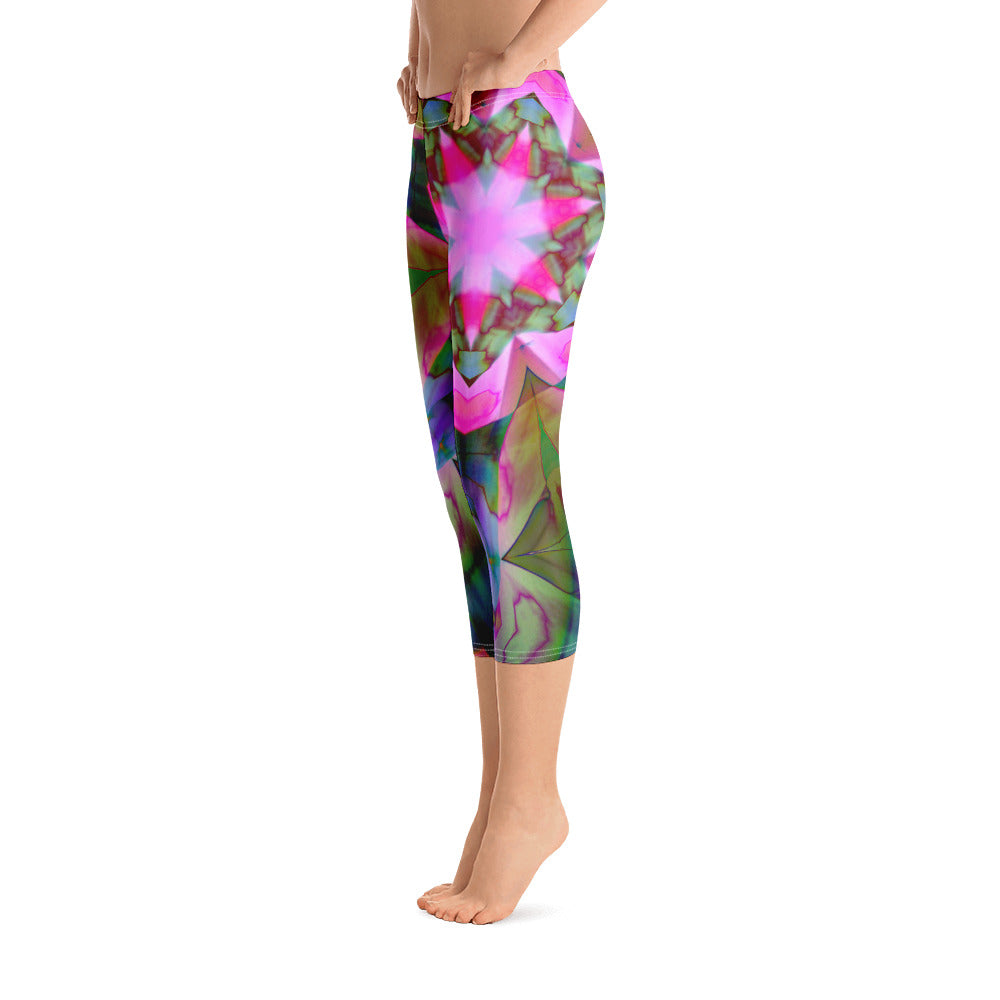 Geranium Capri Yoga Leggings