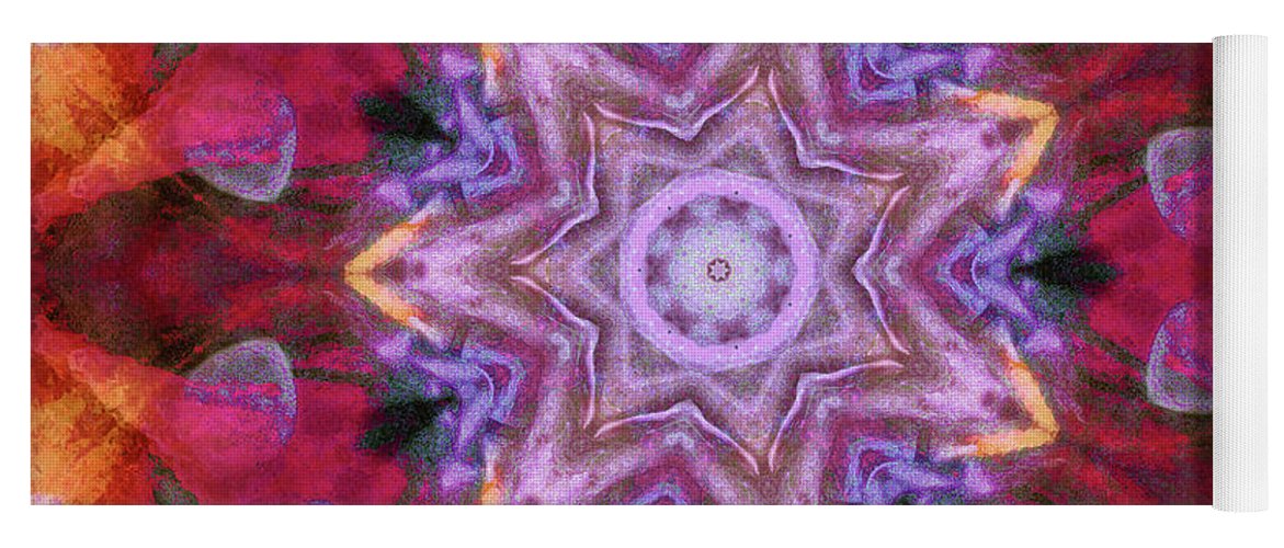 Peach Poppy Mandala - Yoga Mat