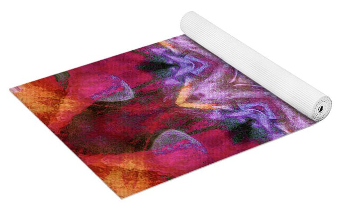Peach Poppy Mandala - Yoga Mat
