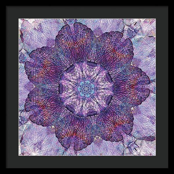 Water Iris Mandala - Framed Print