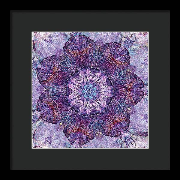 Water Iris Mandala - Framed Print