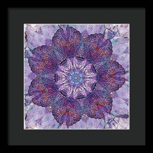 Water Iris Mandala - Framed Print