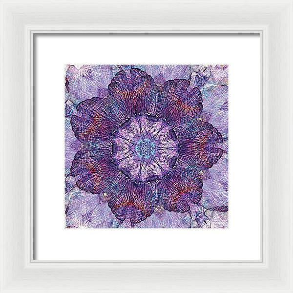Water Iris Mandala - Framed Print