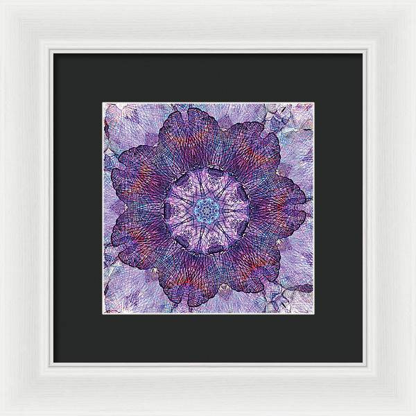 Water Iris Mandala - Framed Print